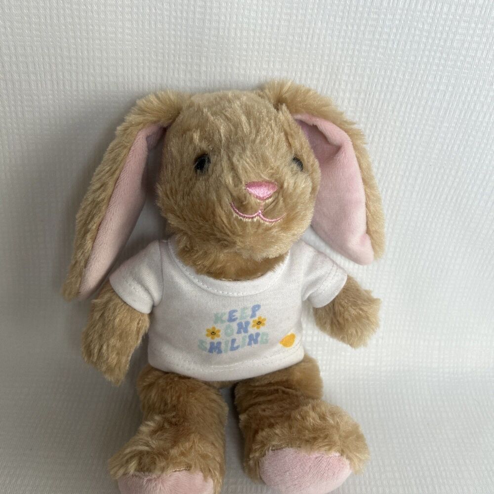 Build A Bear Mini 9” Bunny W “Keep On Smiling” Shirt Soft Stuffed Animal Toy - Picture 2 of 6
